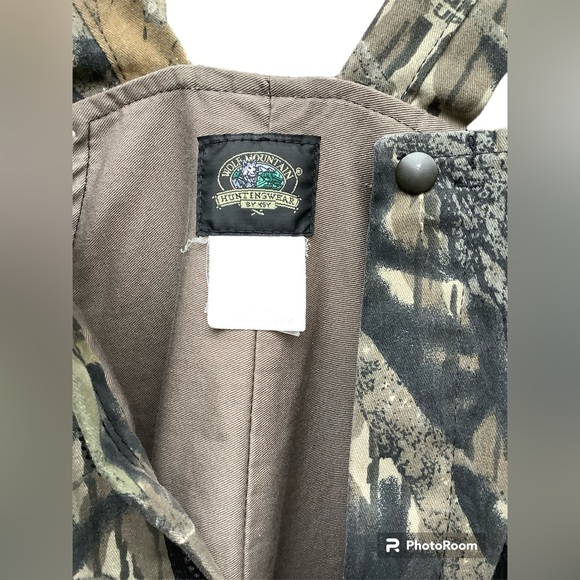 Vintage Wolf Mountain Hunting Wear by Key Camouflage Bib Overalls - Picture 8 of 10